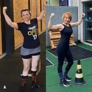 Antes e depois de aluna da Atos Box
