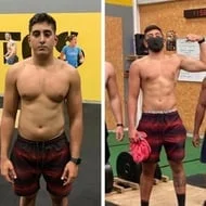 Antes e depois de aluno da Atos Box
